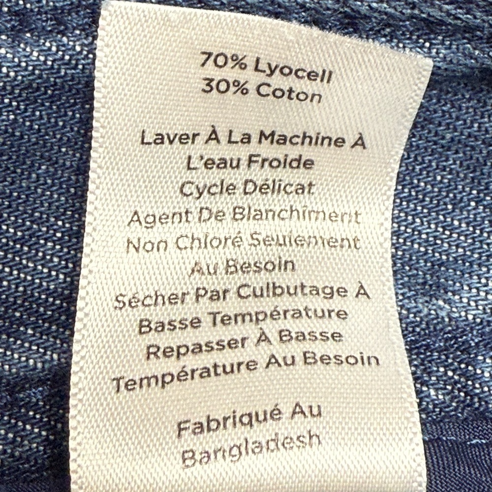 Talbots Wide Leg Denim Pants Size 16 | High Rise Relaxed Fit Blue Jeans - Picture 5 of 6